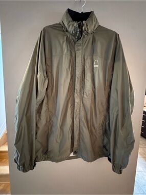 UNISEX- Olive Green Lightweight Rain Jacket